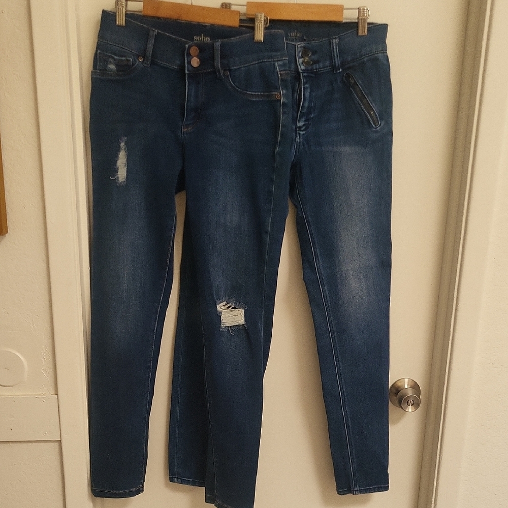 Bundle!2 Pairs  Of Size 4.NY &Co Dark Blue Skinny Jeans.